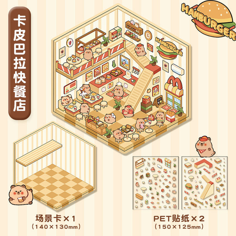 Korean-Style Cute Scene Sticker