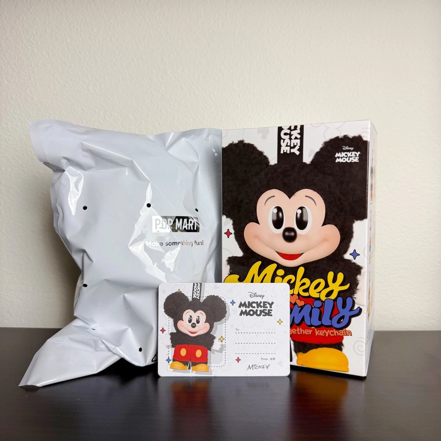 POP MART Disney Mickey Family Cute Together Keychain Blind Box