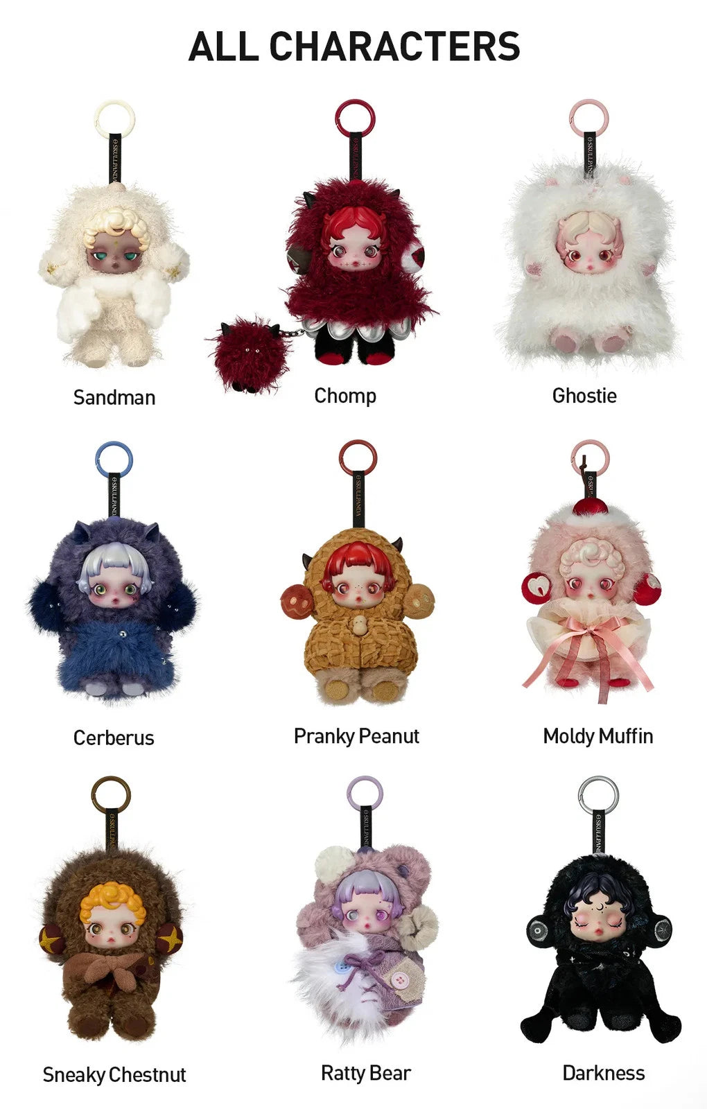 POPMRT SKULLPANDA You Found Me! Series Plush Doll Pendant Halloween