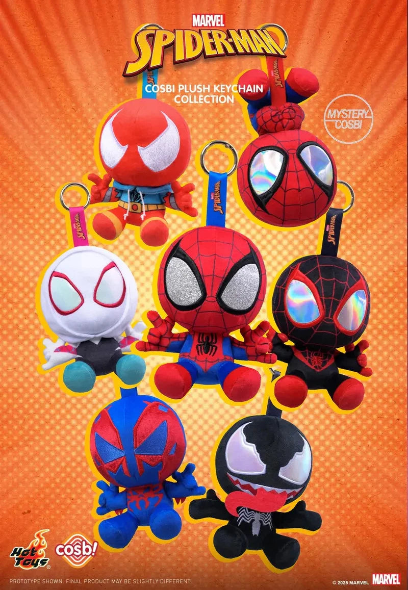 HOTTOY Cosbi Marvel Spiderman Blind Box Keychain Pandent