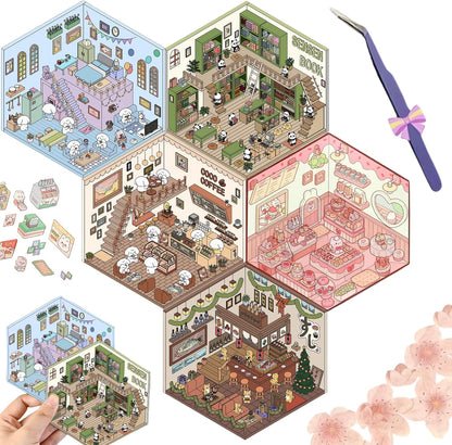 Miniature Scene Sticker - Coffee House (Version 1.0)