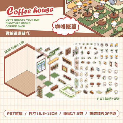 Miniature Scene Sticker - Coffee House (Version 1.0)