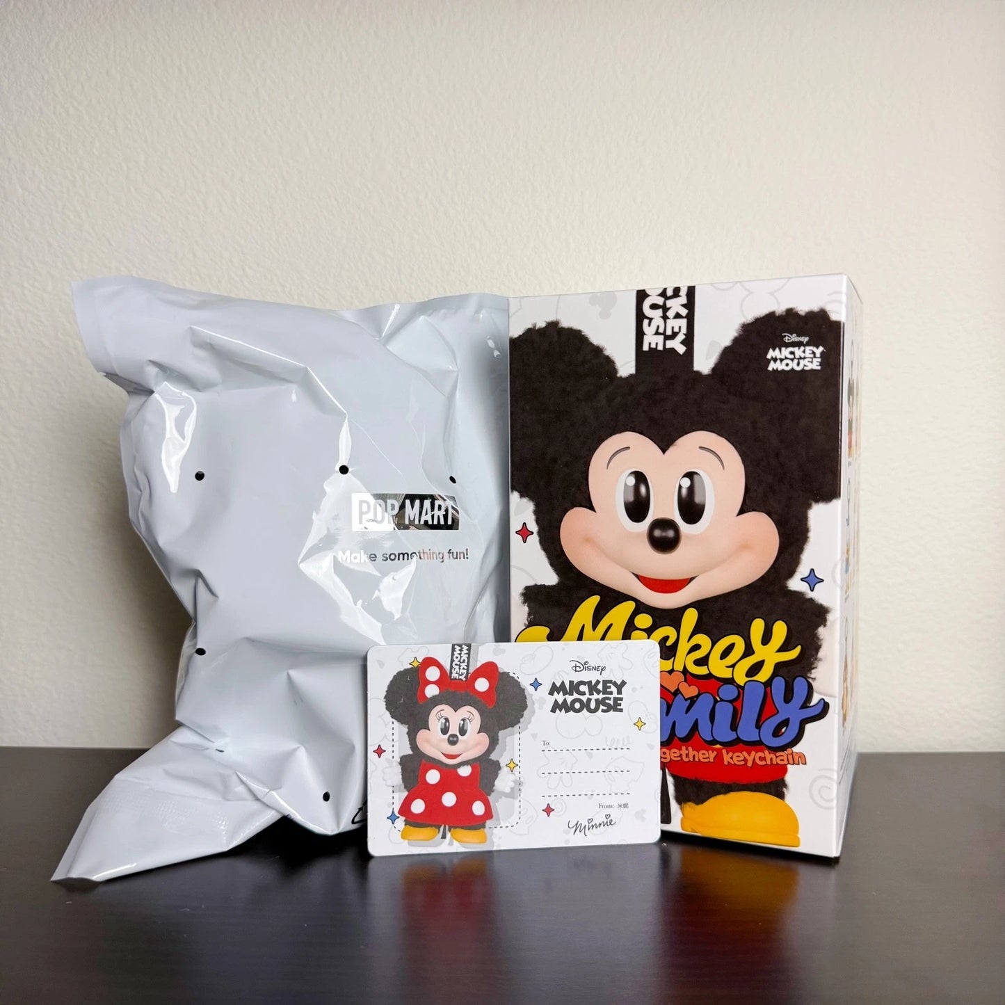 POP MART Disney Mickey Family Cute Together Keychain Blind Box