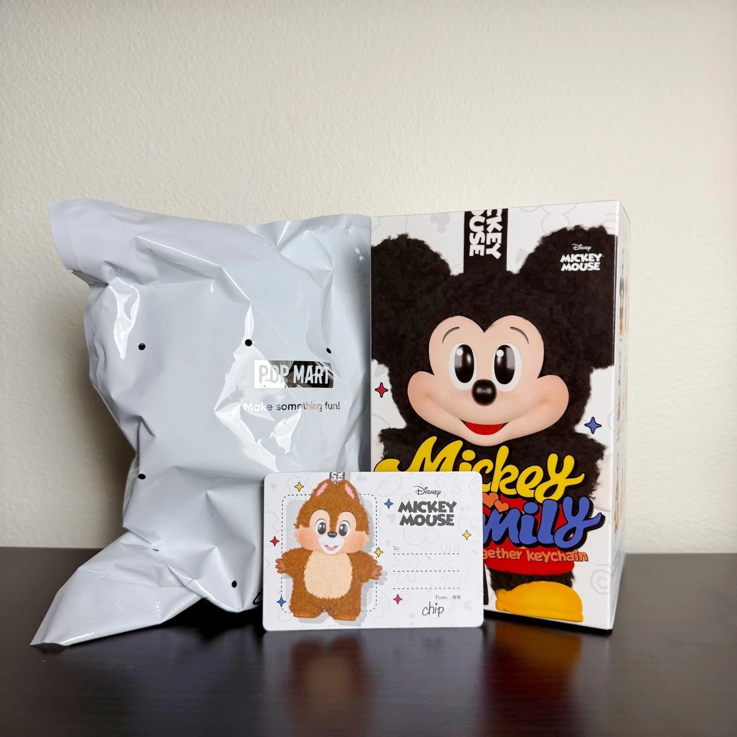 POP MART Disney Mickey Family Cute Together Keychain Blind Box