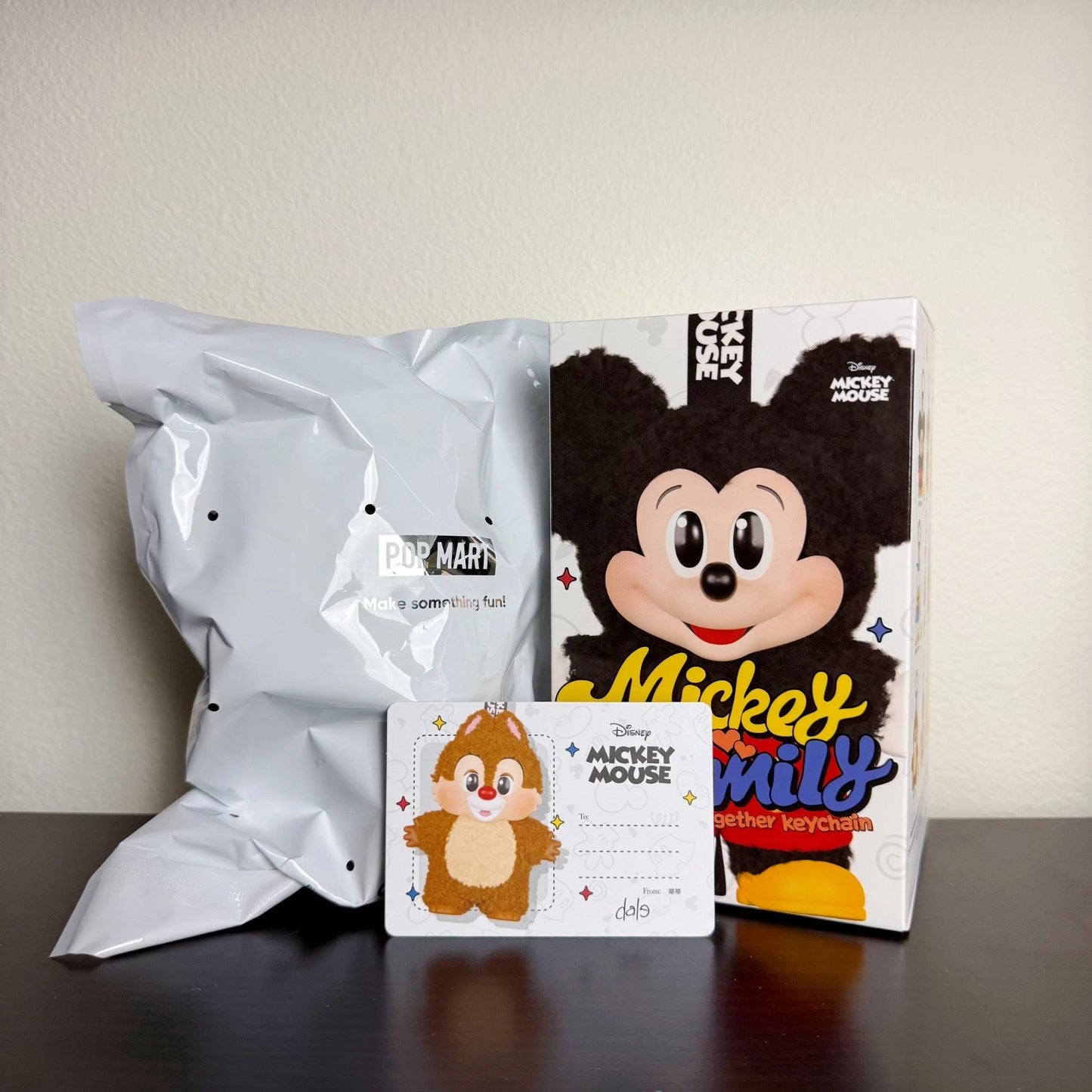 POP MART Disney Mickey Family Cute Together Keychain Blind Box