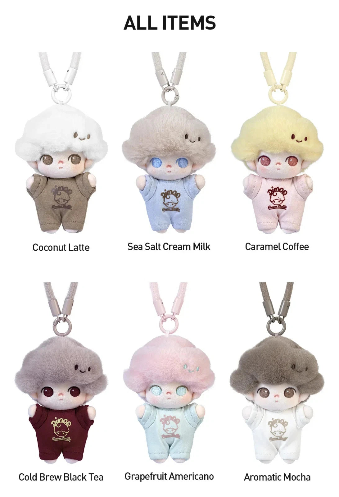 POP MART DIMOO Crush on Coffee Soft-faced Plush Keychain Blind Box