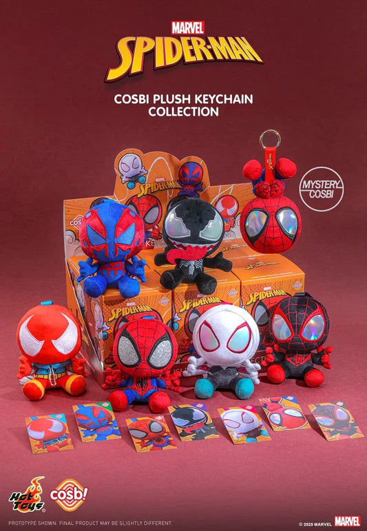 HOTTOY Cosbi Marvel Spiderman Blind Box Keychain Pandent