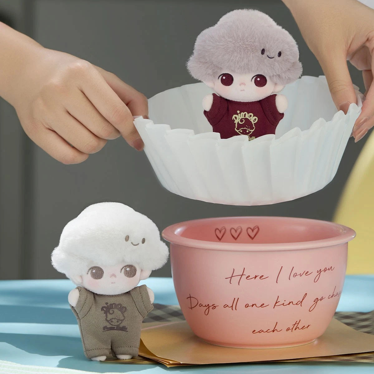 POP MART DIMOO Crush on Coffee Soft-faced Plush Keychain Blind Box