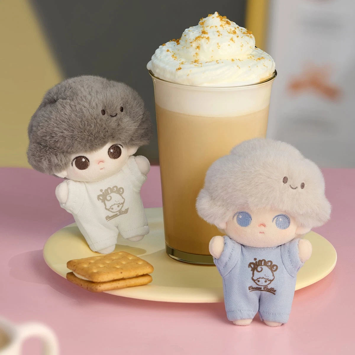 POP MART DIMOO Crush on Coffee Soft-faced Plush Keychain Blind Box