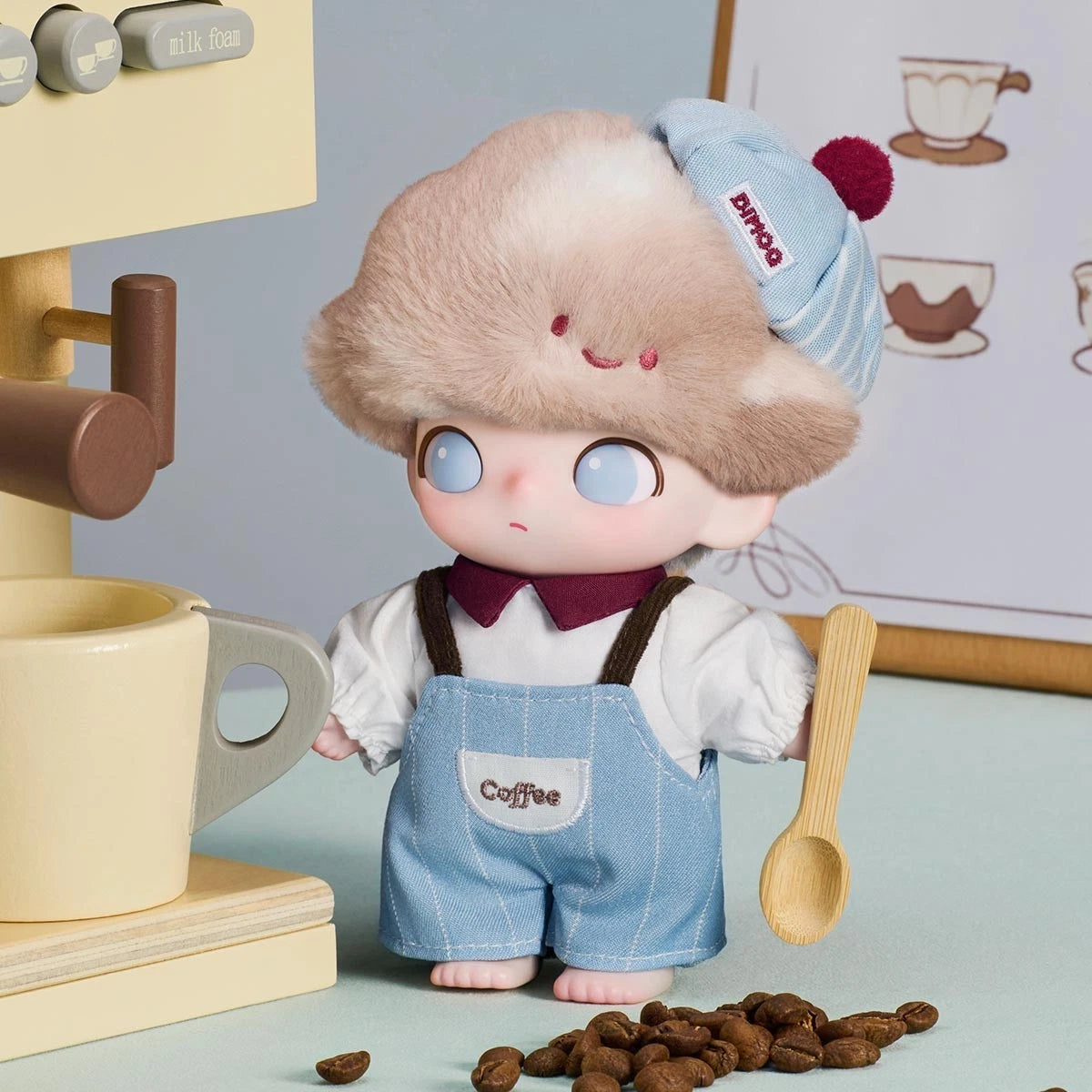 DIMOO CRUSH ON COFFEE SERIES - VINYL PLUSH BLISTER PACK | HANGING CARD