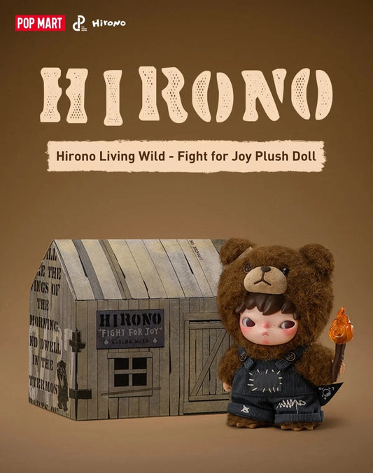 POP MART Hirono Living Wild Fight for Joy Plush Doll Vinyl