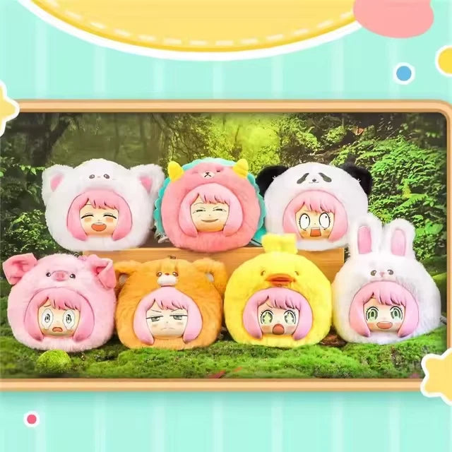 EAKI Spy X Family Anya Animal Party Vinyl Plush Keychain Blind Box