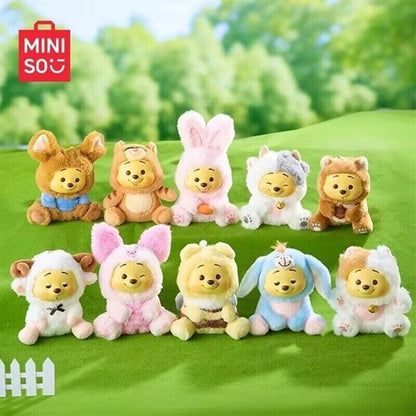 MINISO Disney Winnie The Pooh Naughty Team Plush Pendant Blind Box